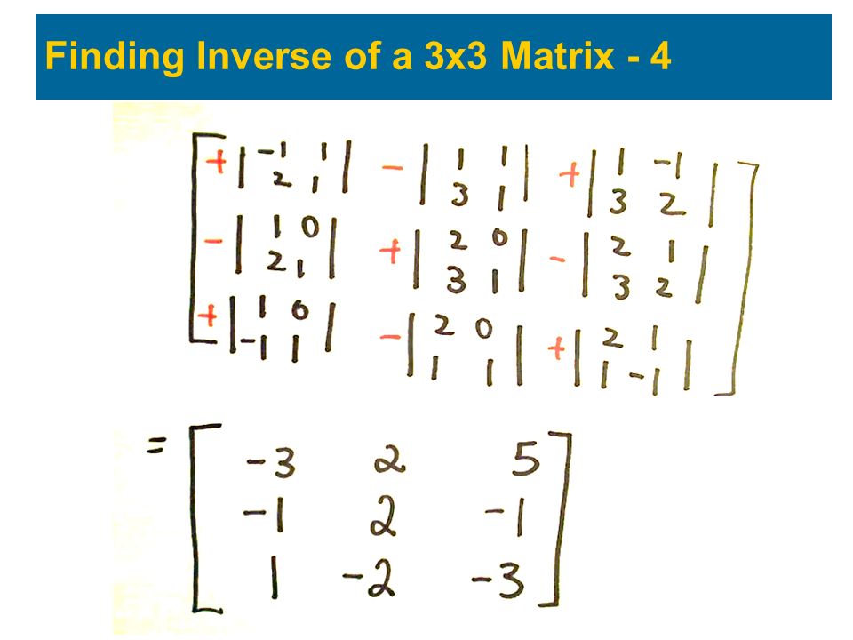investing 3x3 matrix formula